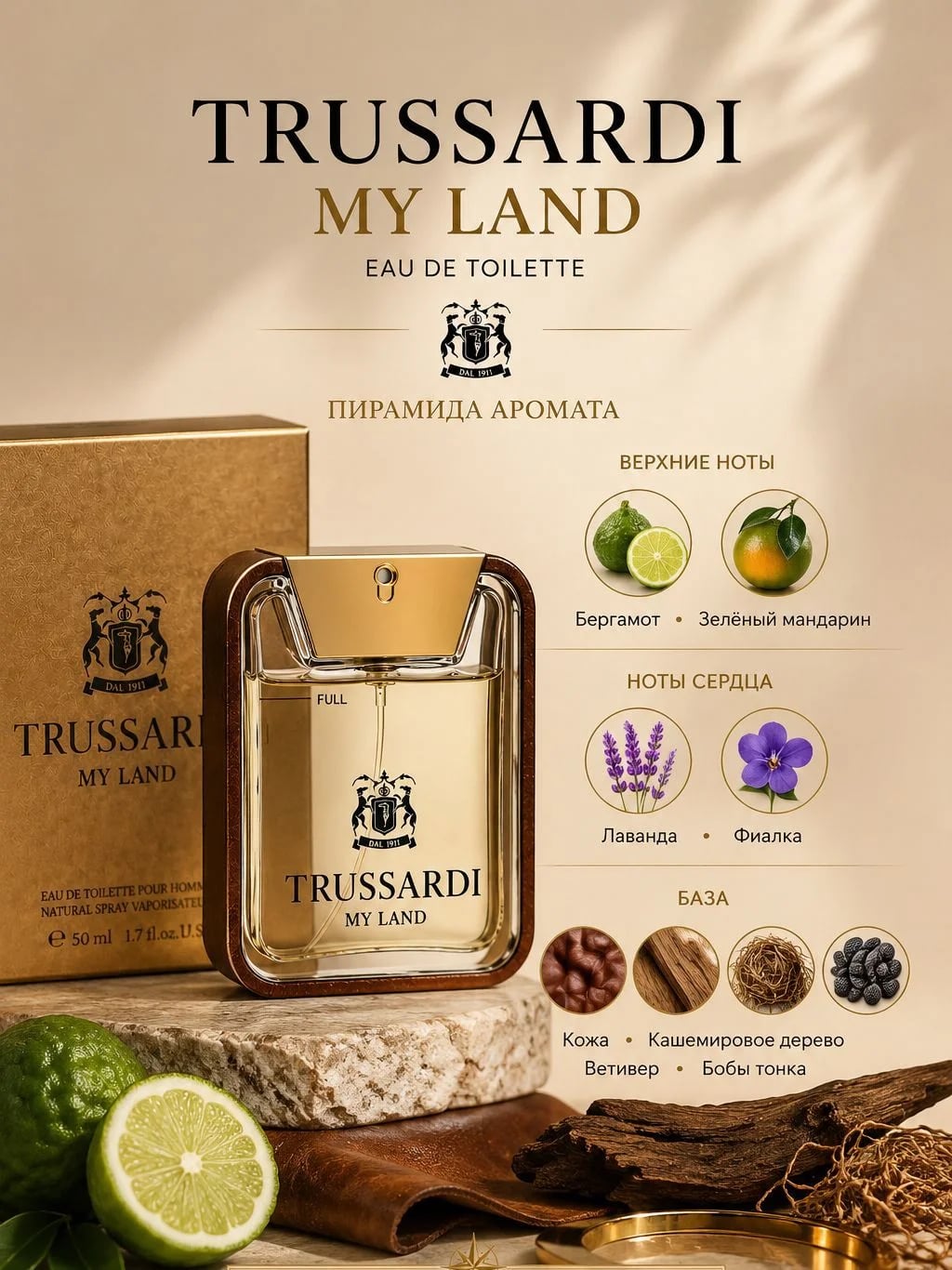 Trussardi Trussardi My Land 30 ml EDT — Туалетная вода — фото 2